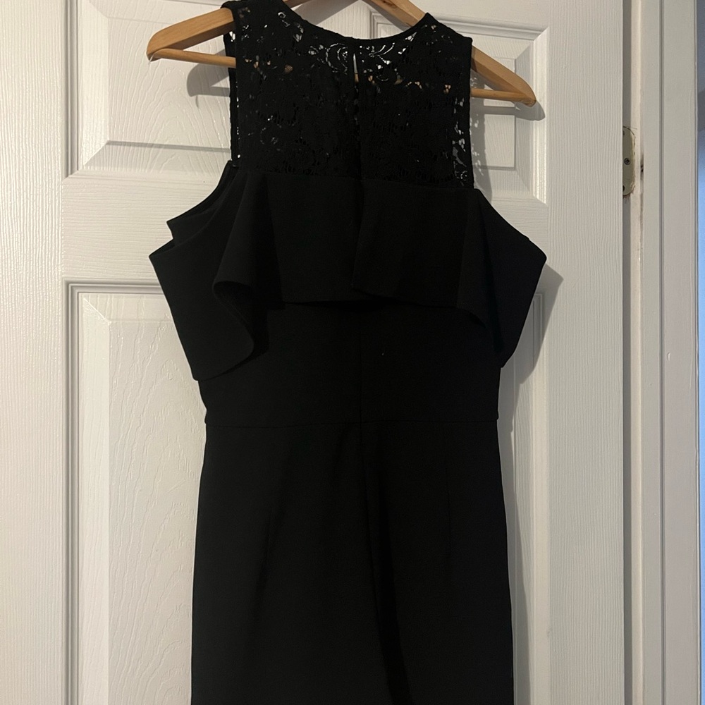 Black cold shoulder romper